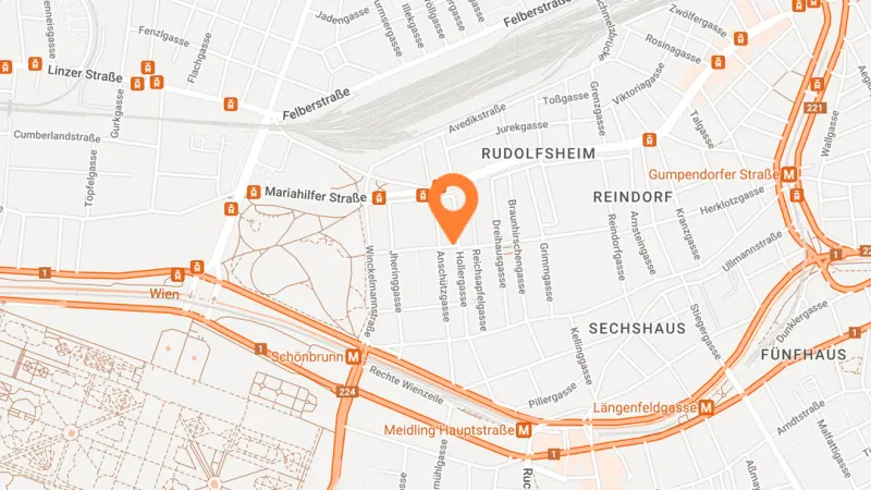 Karte: Selfstorage 1150 Wien, Hollergasse