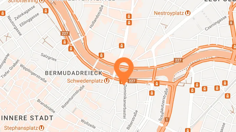 Karte: Selfstorage 1010 Wien, Dominikaner Bastei